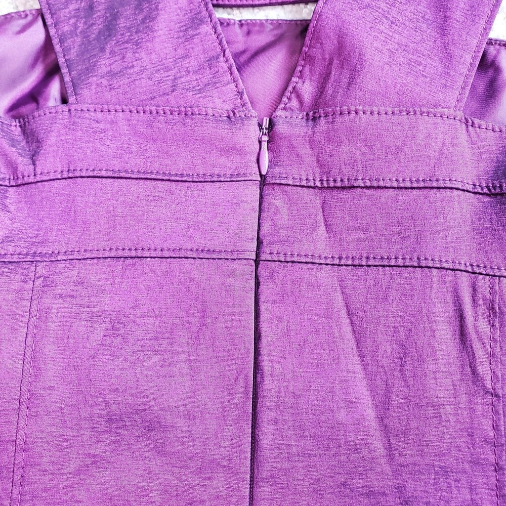 Adrianna Papell purple jeweled beaded neck special occasion dress size 8 women - Picture 7 of 11